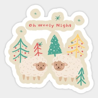 Oh Wooly Night Sticker